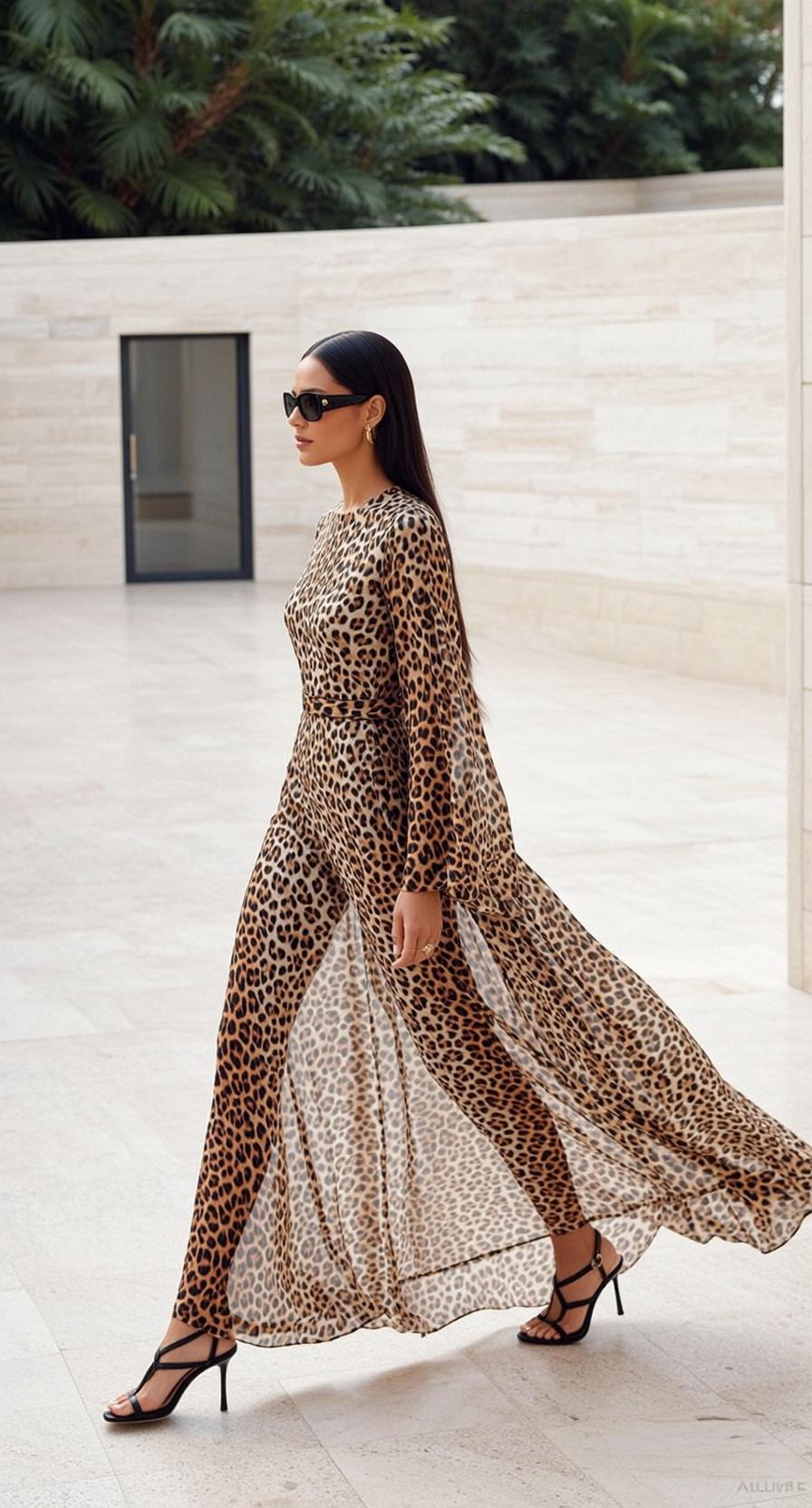 Walking Sunglasses Dark Hair Tiled Ground