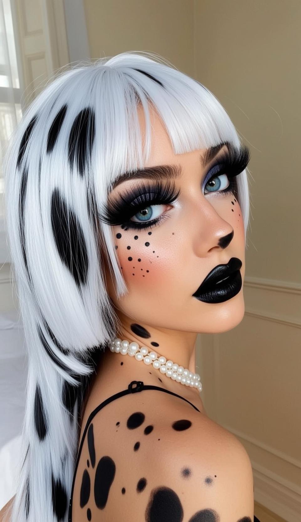 Dalmatian Clown Shoulder Portrait