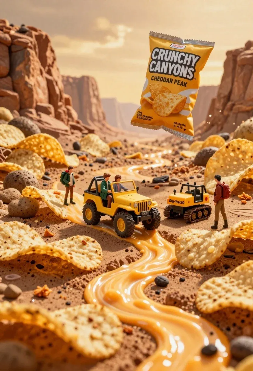 Miniature Off-road Expedition Traverses Rugged Landscape Made Entirely Giant Potato
