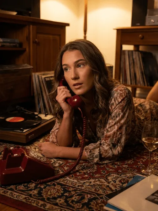 Lying On Persian Rug Dim Room Vinyl Records