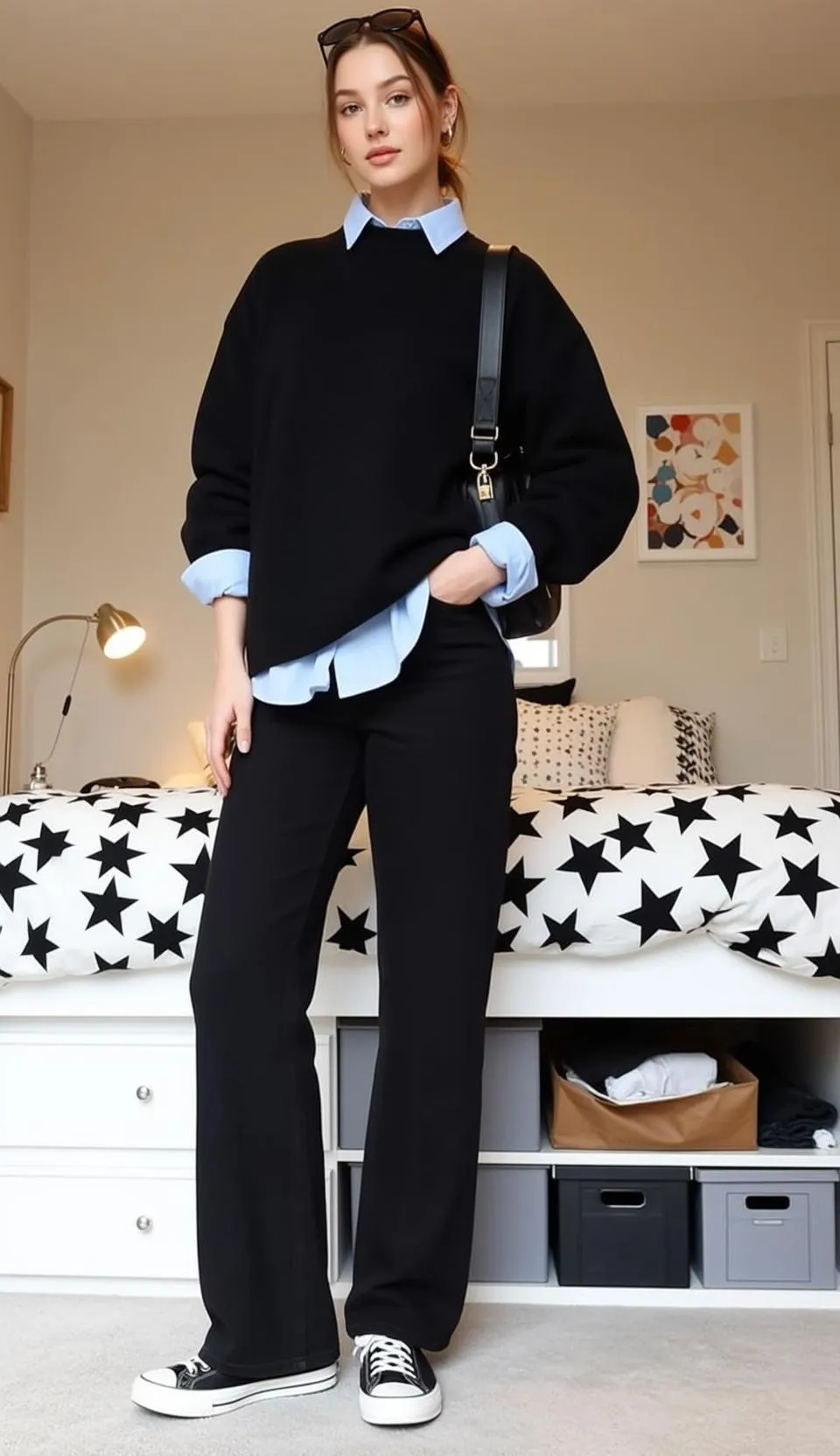 Sunglasses And Earrings In A Bedroom
