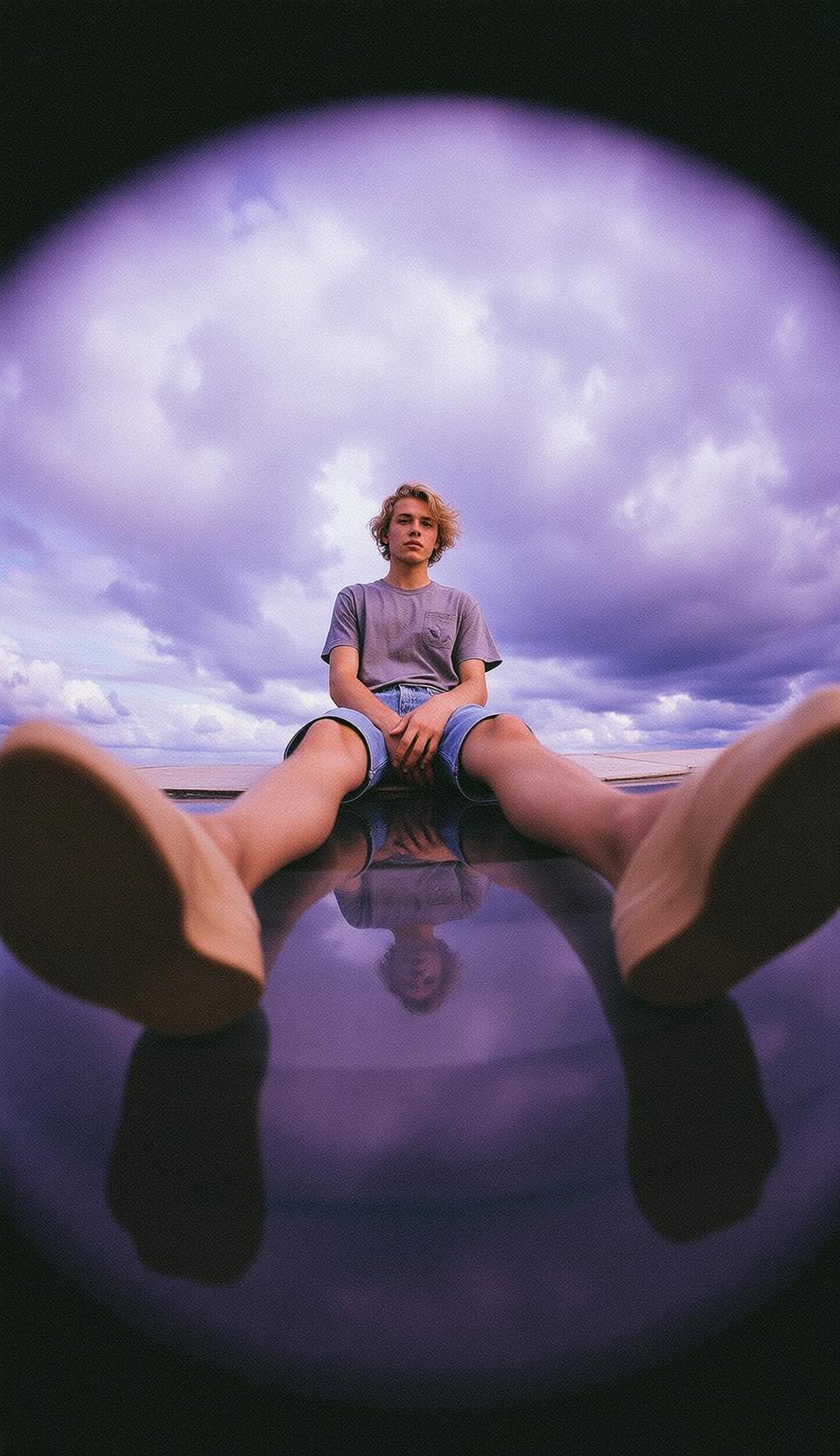 Car Roof Cloudy Sky Portrait
