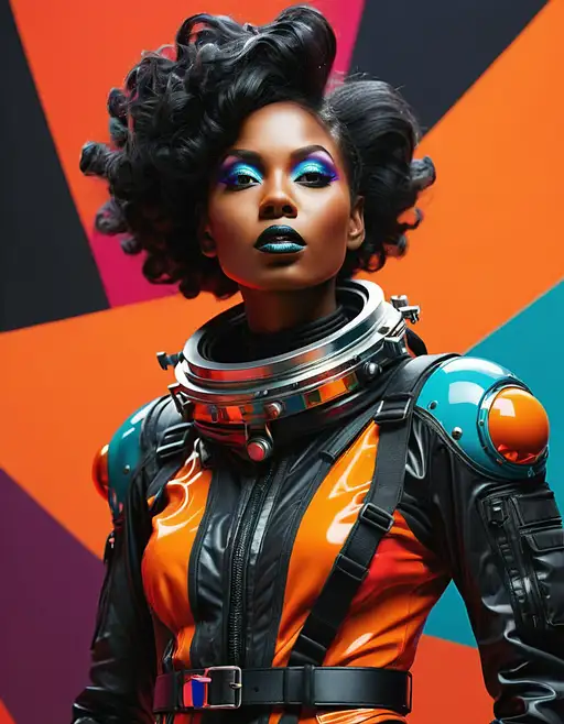 Avant-garde Black Spacewoman