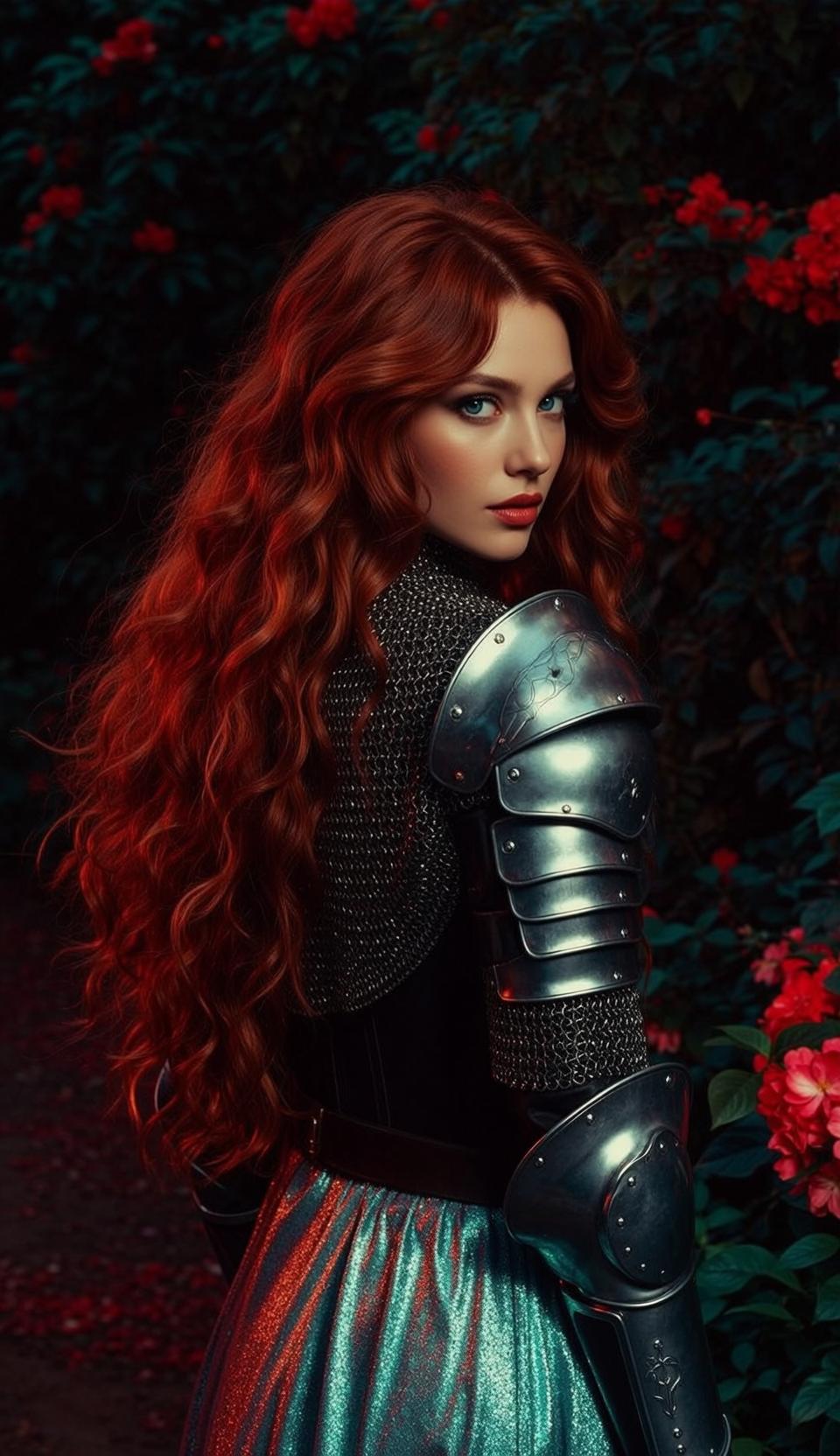 Red Hair Garden Armor