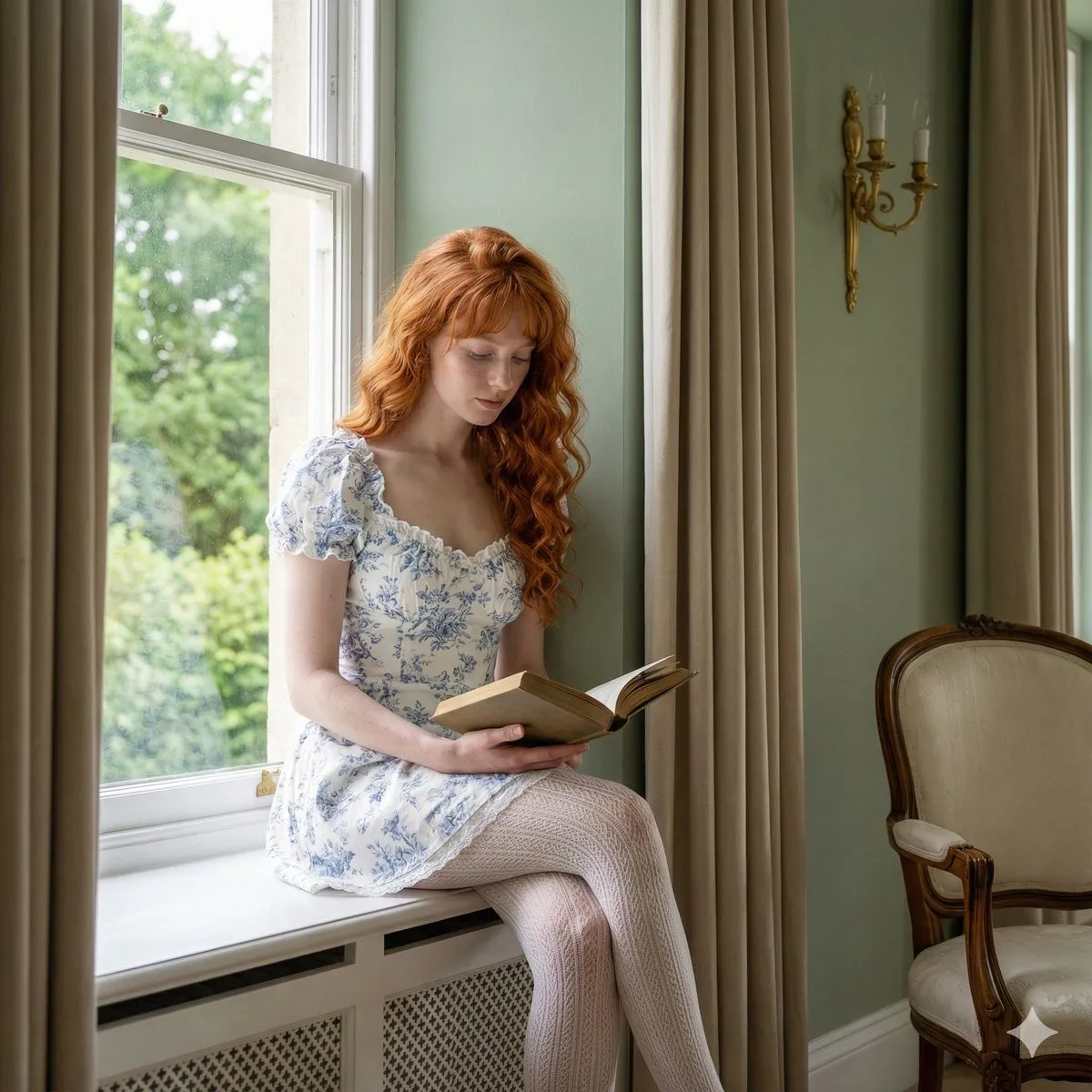 Serene Reading Portrait