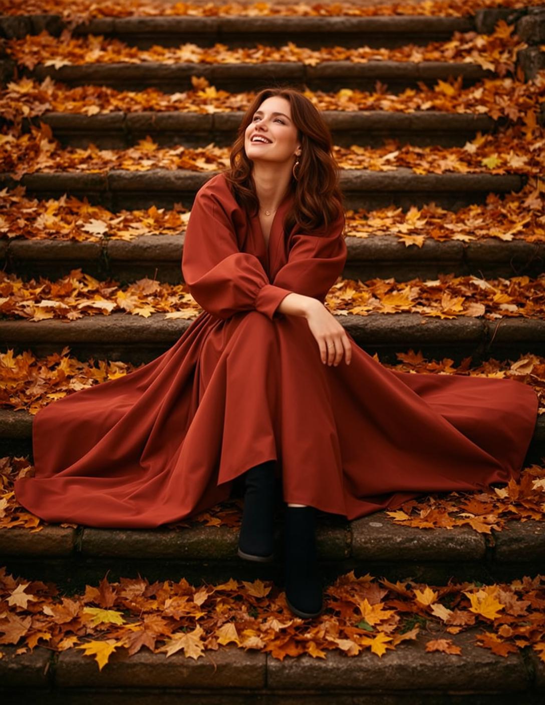 Rust Dress Jewelry Portrait