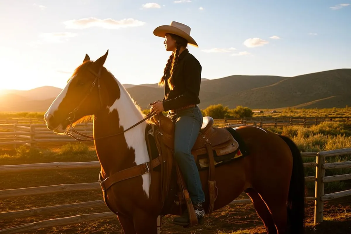Horseback Ranch at Golden Hour