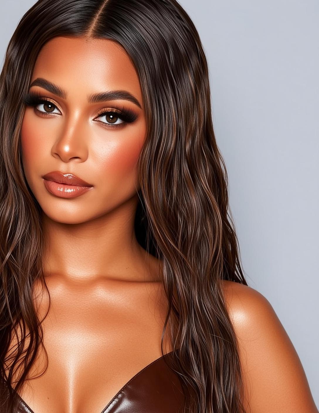 Makeup Photorealistic Young Medium-toned Skin Facing Slightly