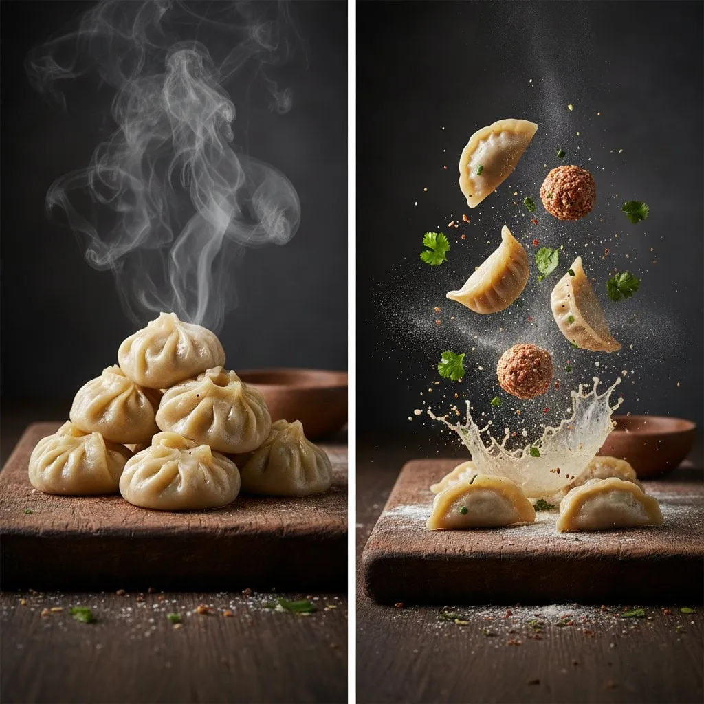 Rustic Kitchen Steamed Dumplings Exploded View