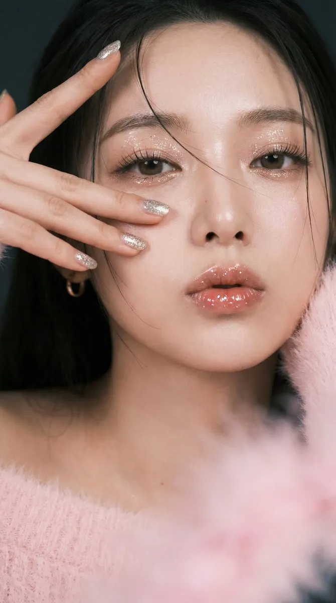 Makeup And Earrings In Studio Portrait
