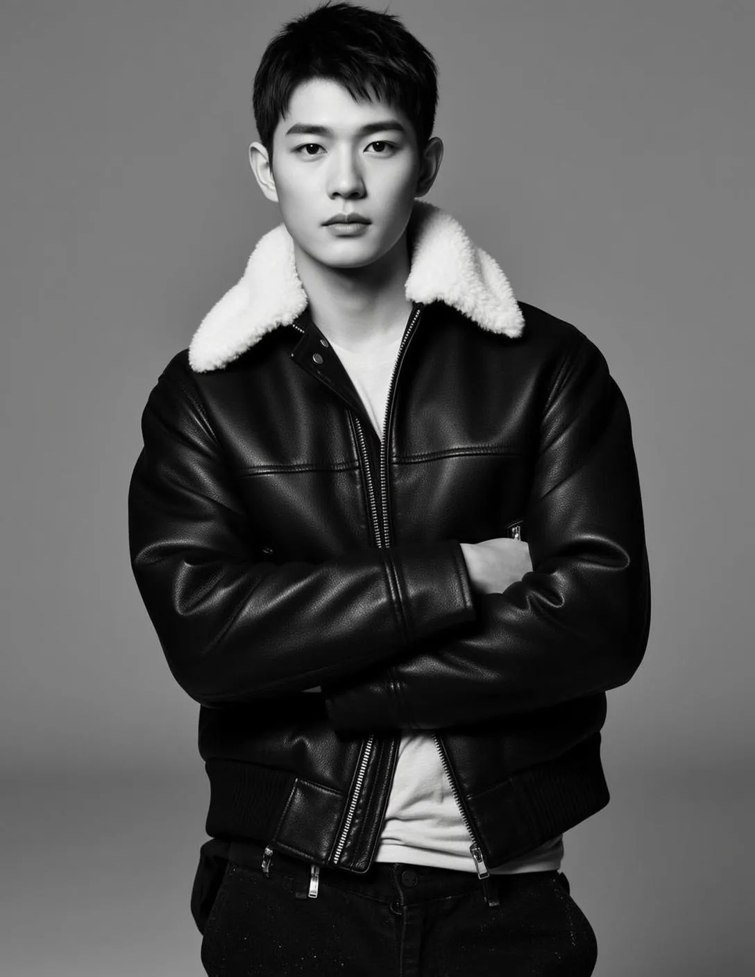 Young Asian Short Black Hair Pale Skin