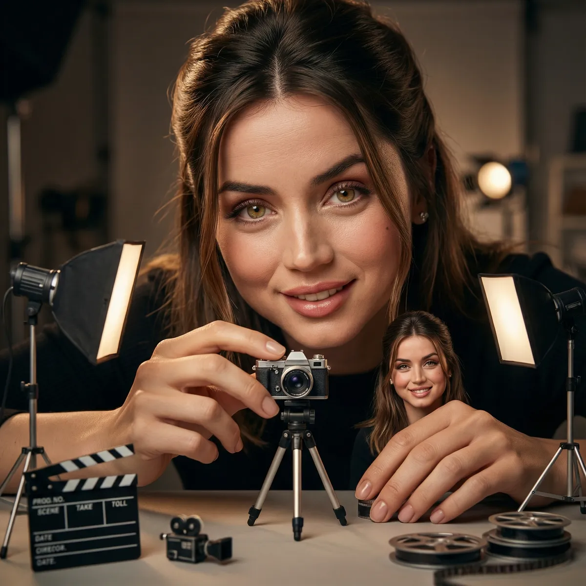 Realistic Woman Directs Tiny Self Studio