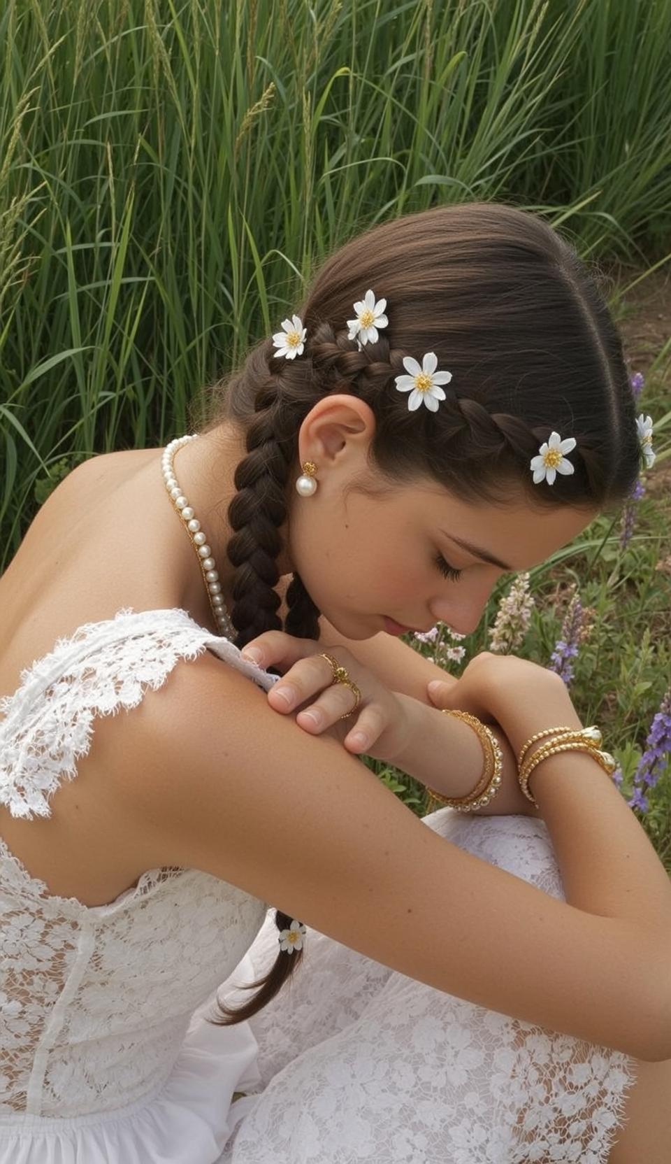 Daisy Braid Lace Portrait
