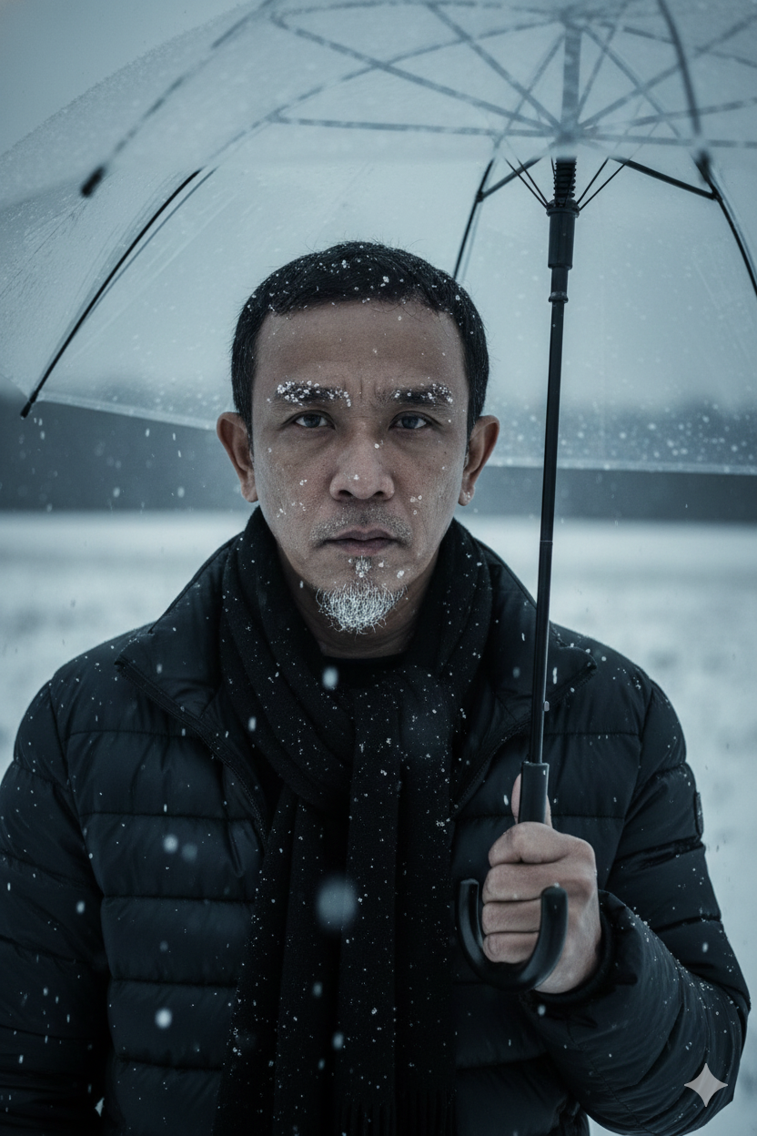 Cinematic Snowy Portrait