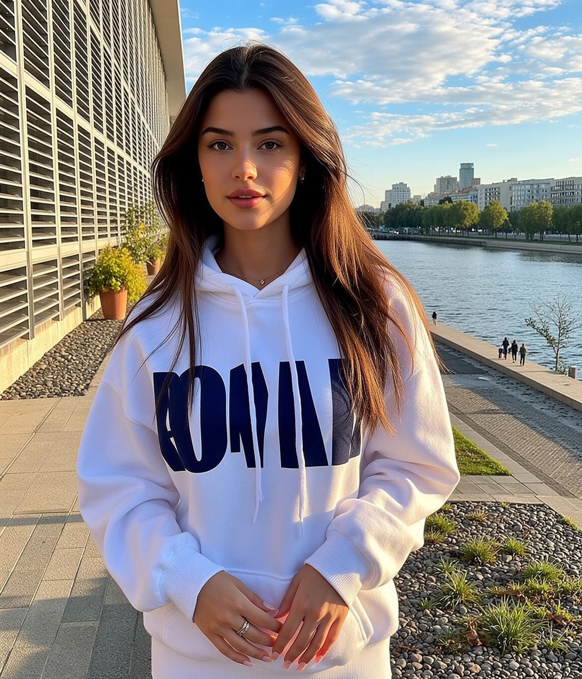 White Hoodie Street Portrait