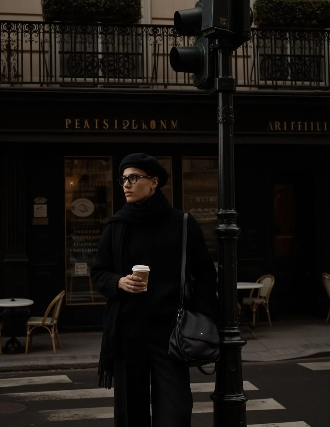 Glasses On Street Outside Cafe