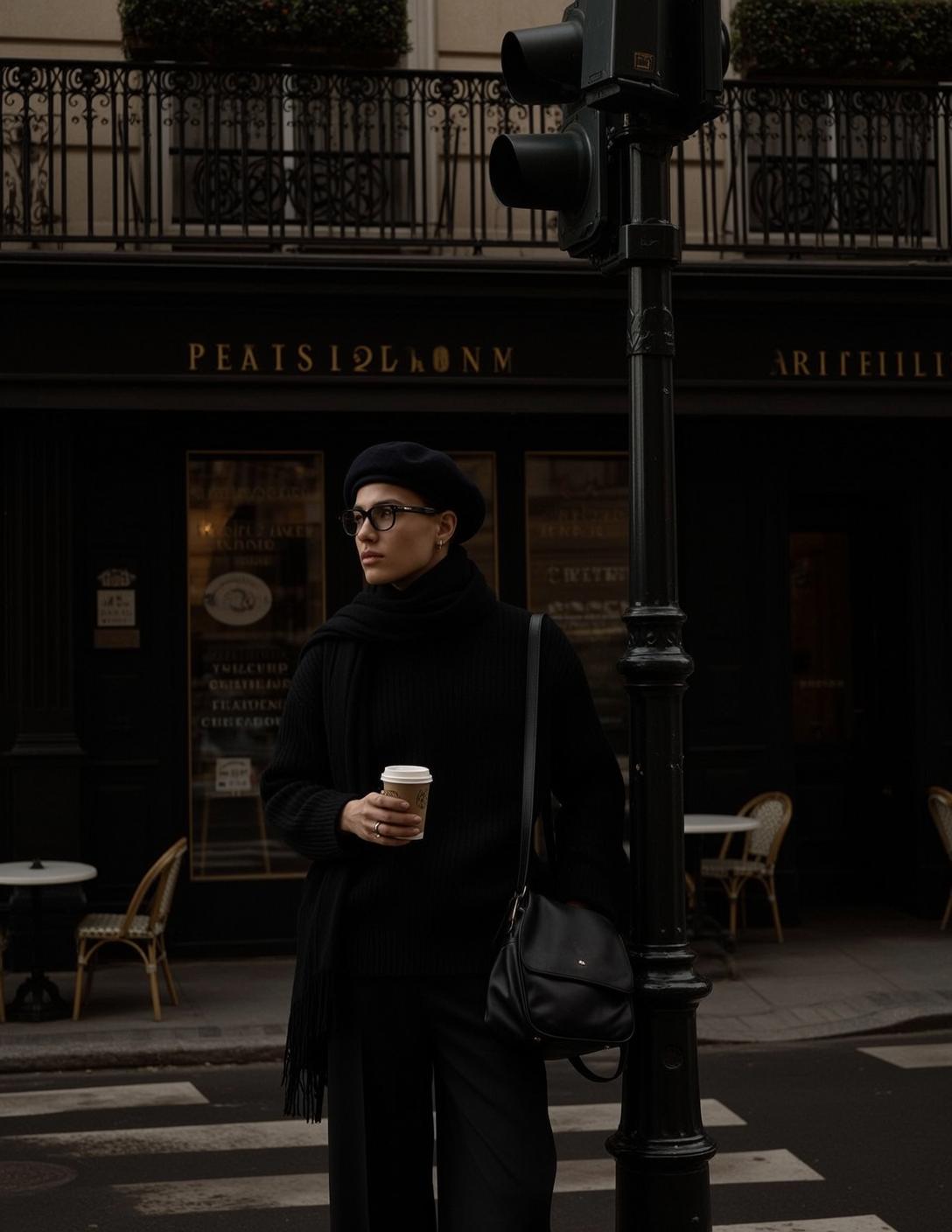 Black Turtleneck Cafe Street