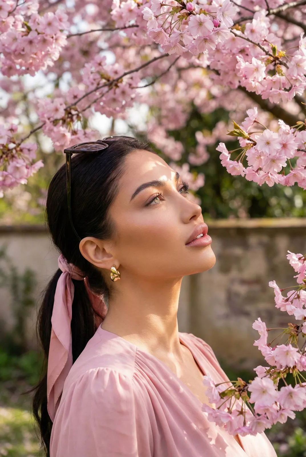 Sunglasses And Earrings In A Garden
