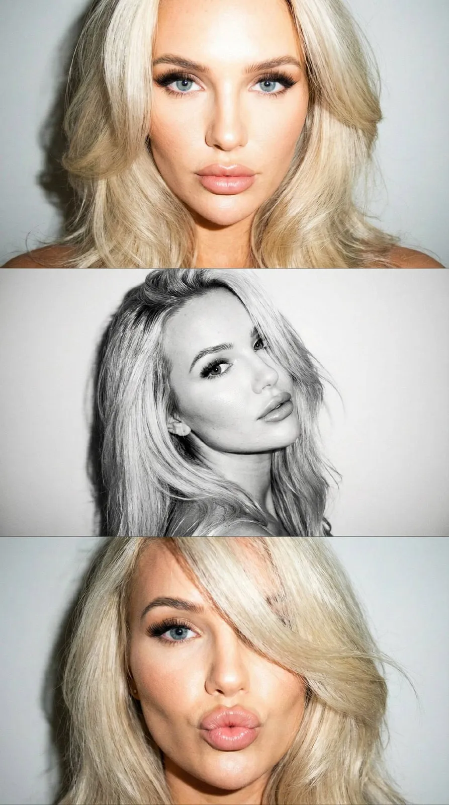 Makeup Y2K Flash Portrait Collage