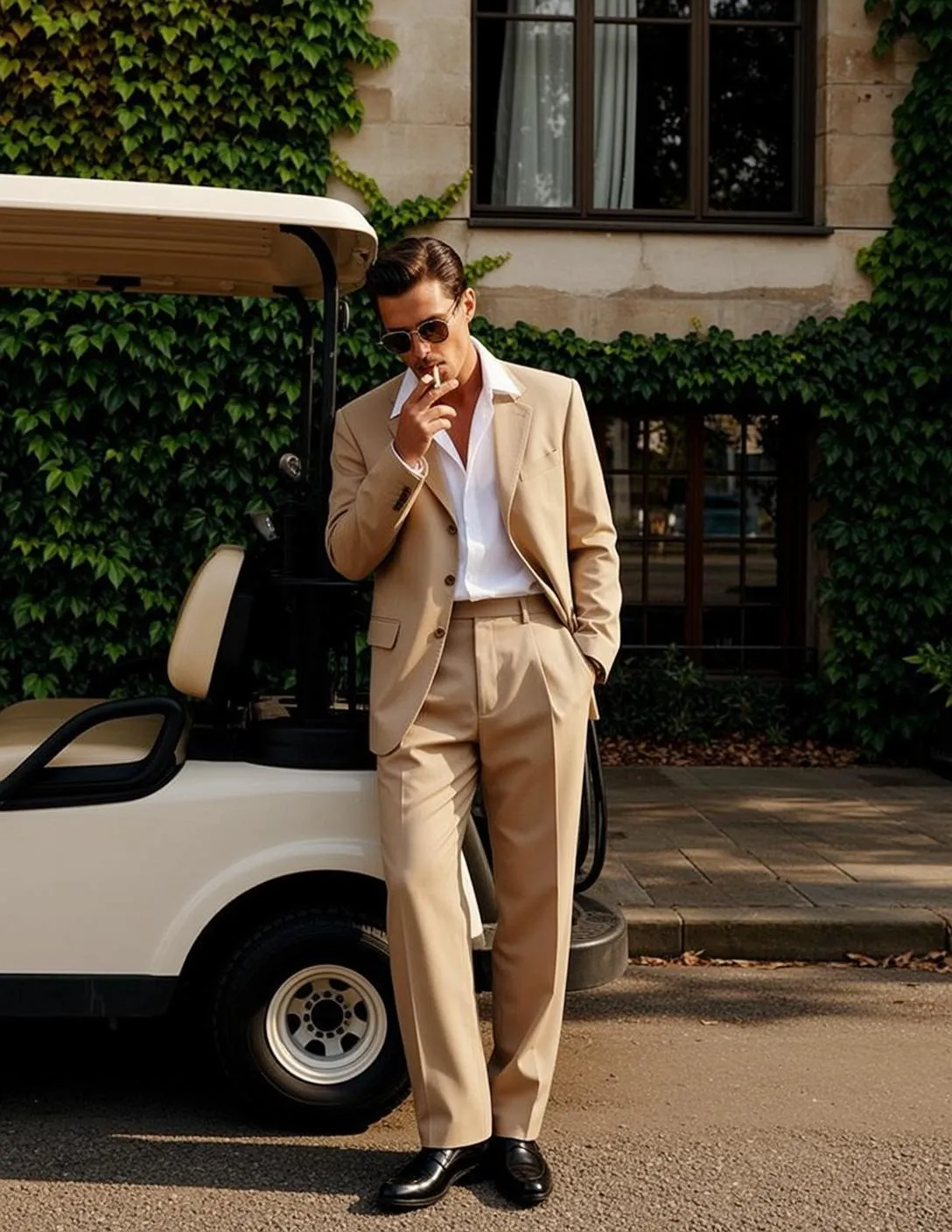 Sunglasses With White Unbuttoned Shirt