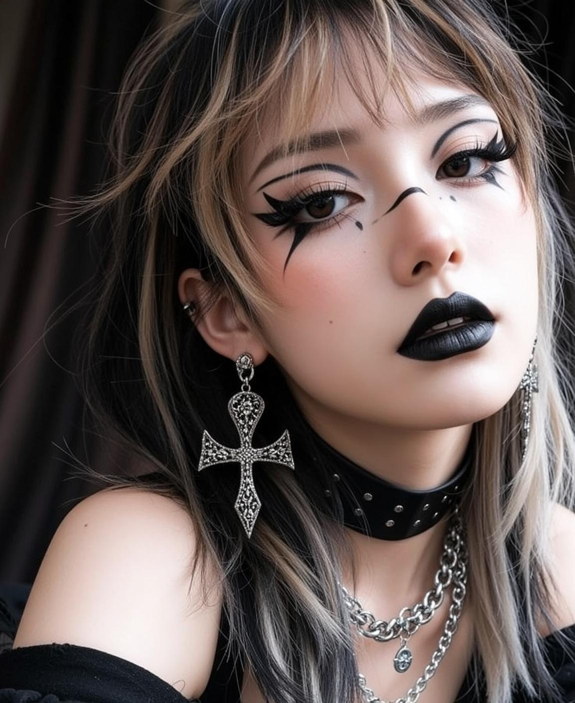 Gothic Eyeliner Makeup Portrait