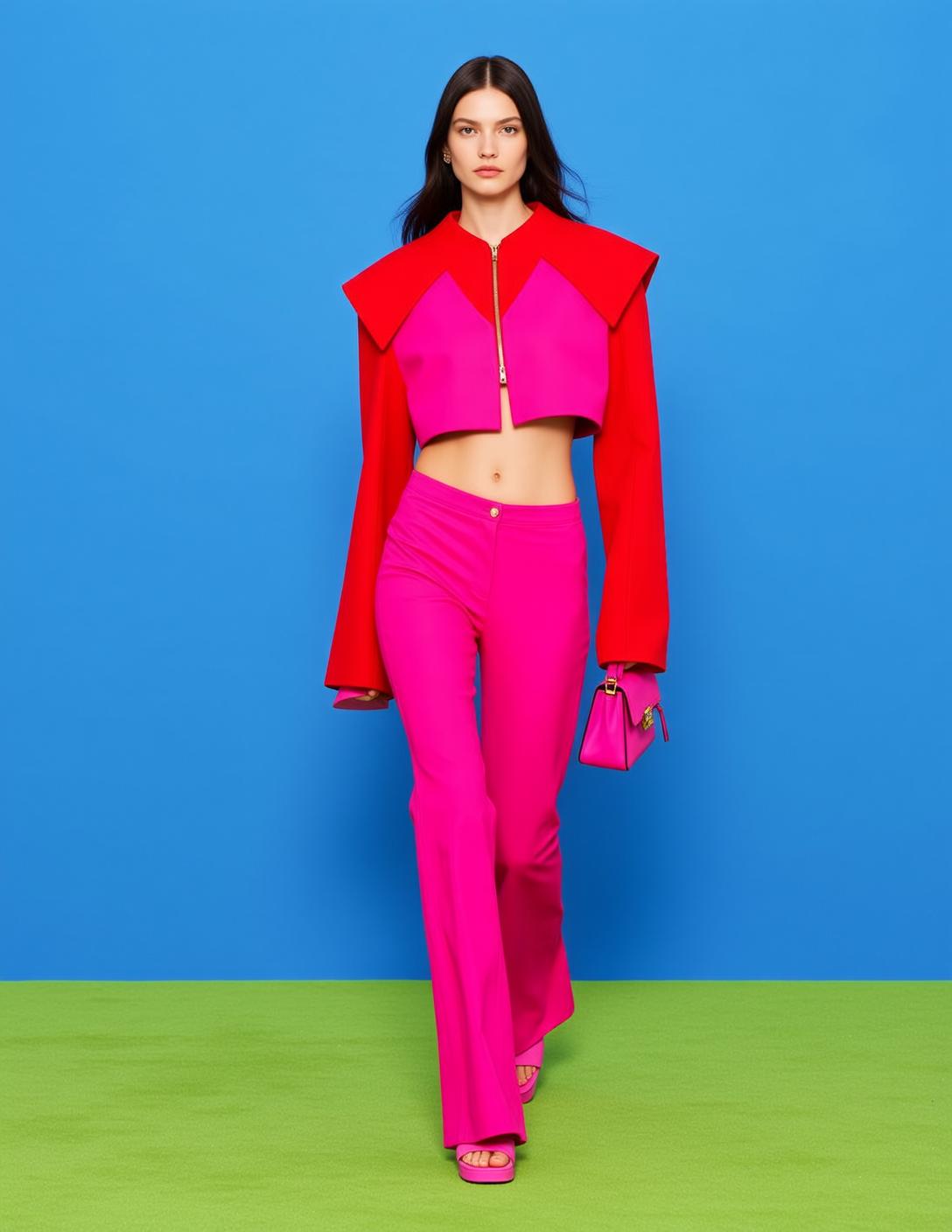 Walking Studio Green Carpet Red Pink Jacket