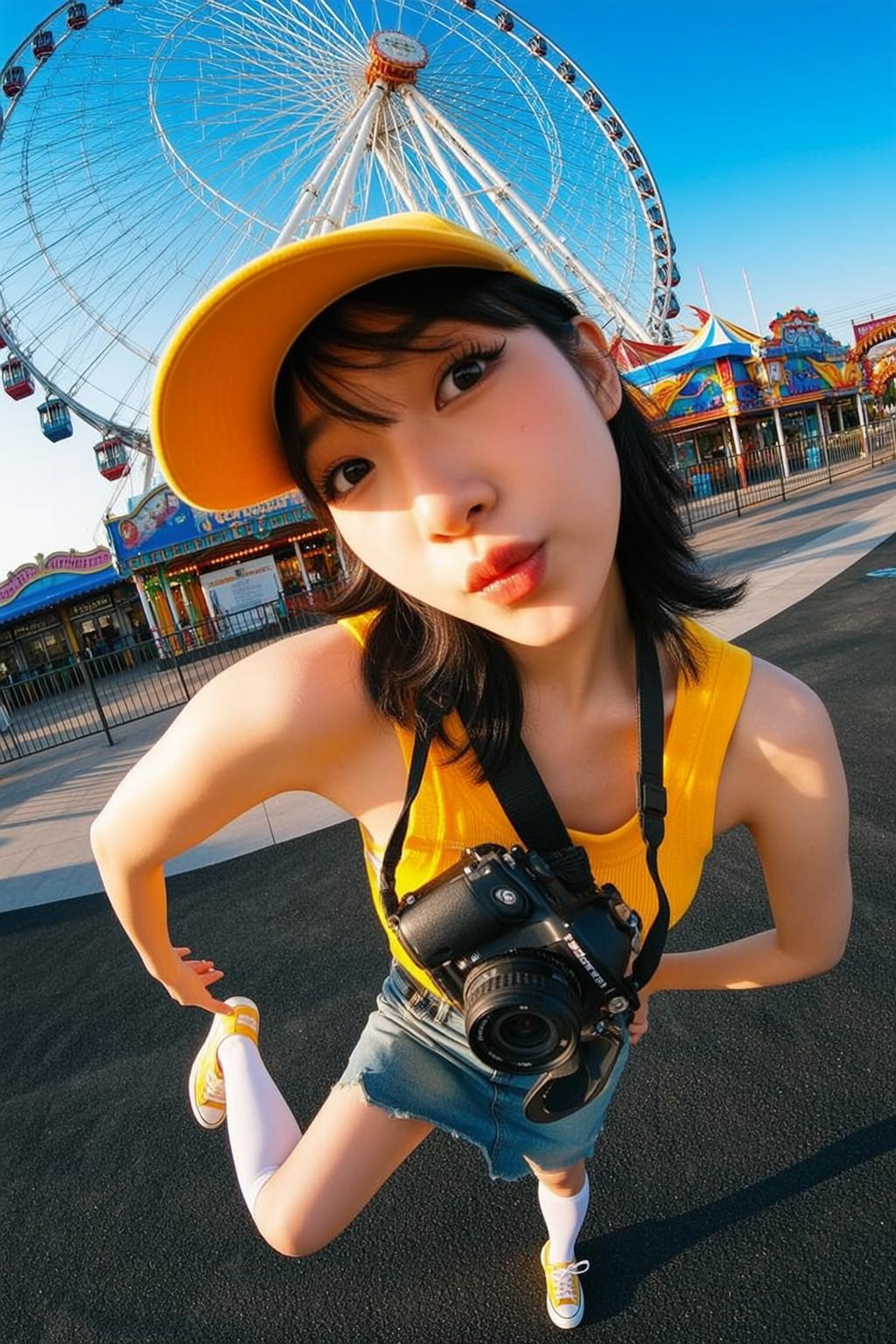 Fisheye Recreate This Scene Description Young Asian