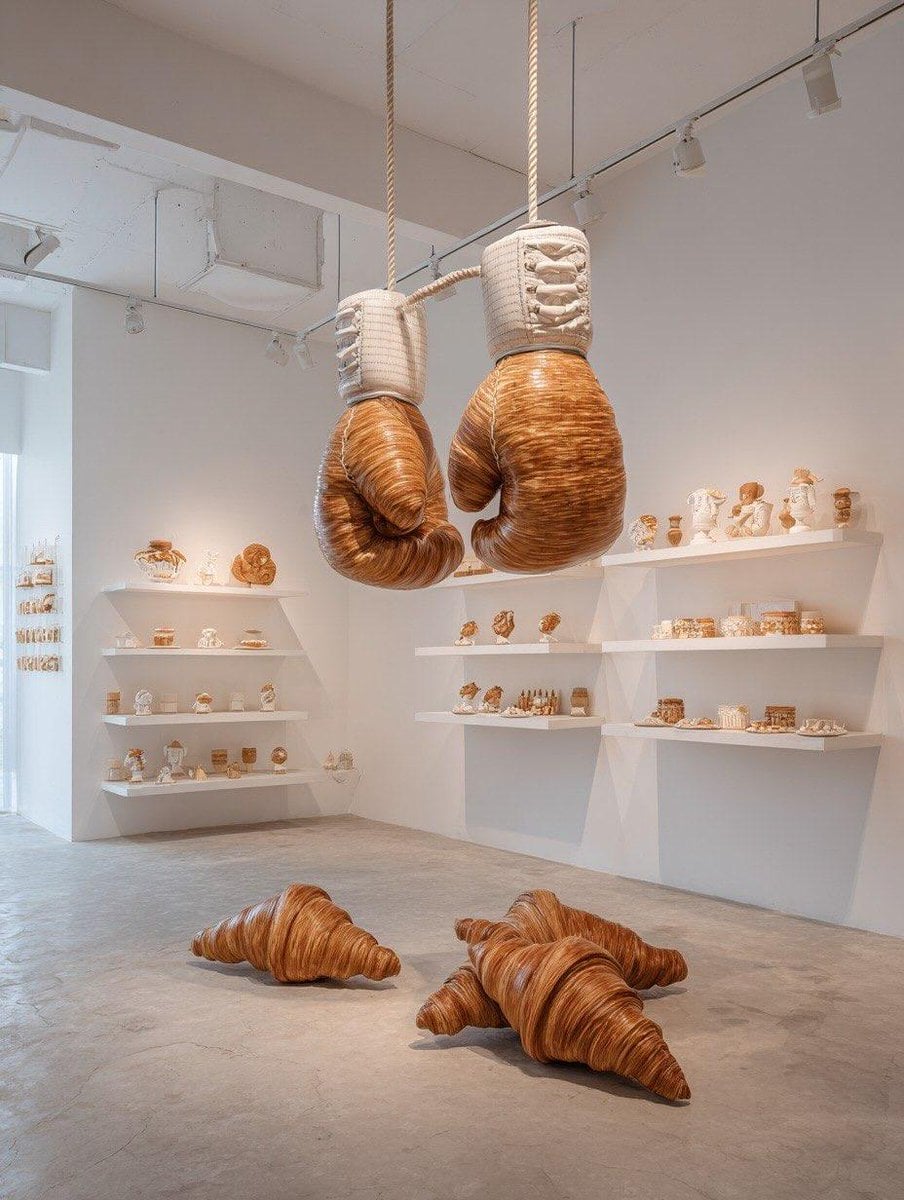 Croissant Sports Equipment Sculpture Minimalist Art Gallery