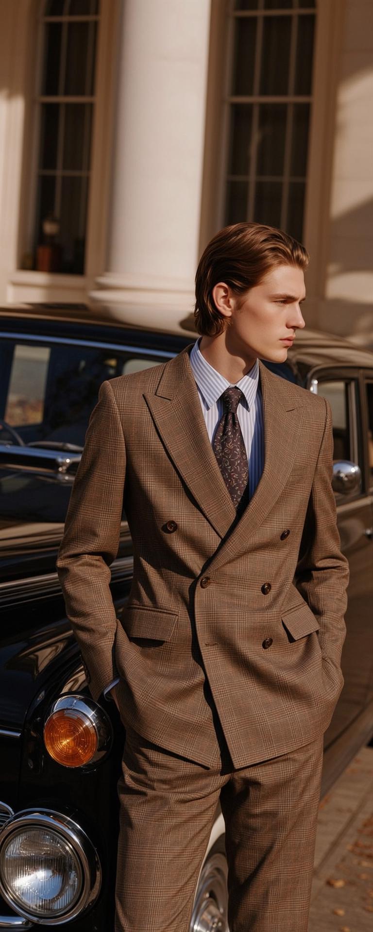 Young Brown Medium Length Styled Back Fair