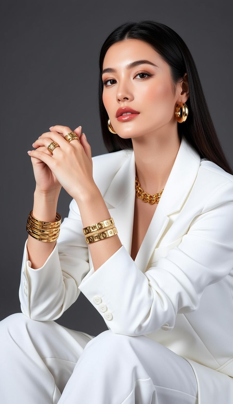 Luxury Young Long Dark Straight Fair Makeup