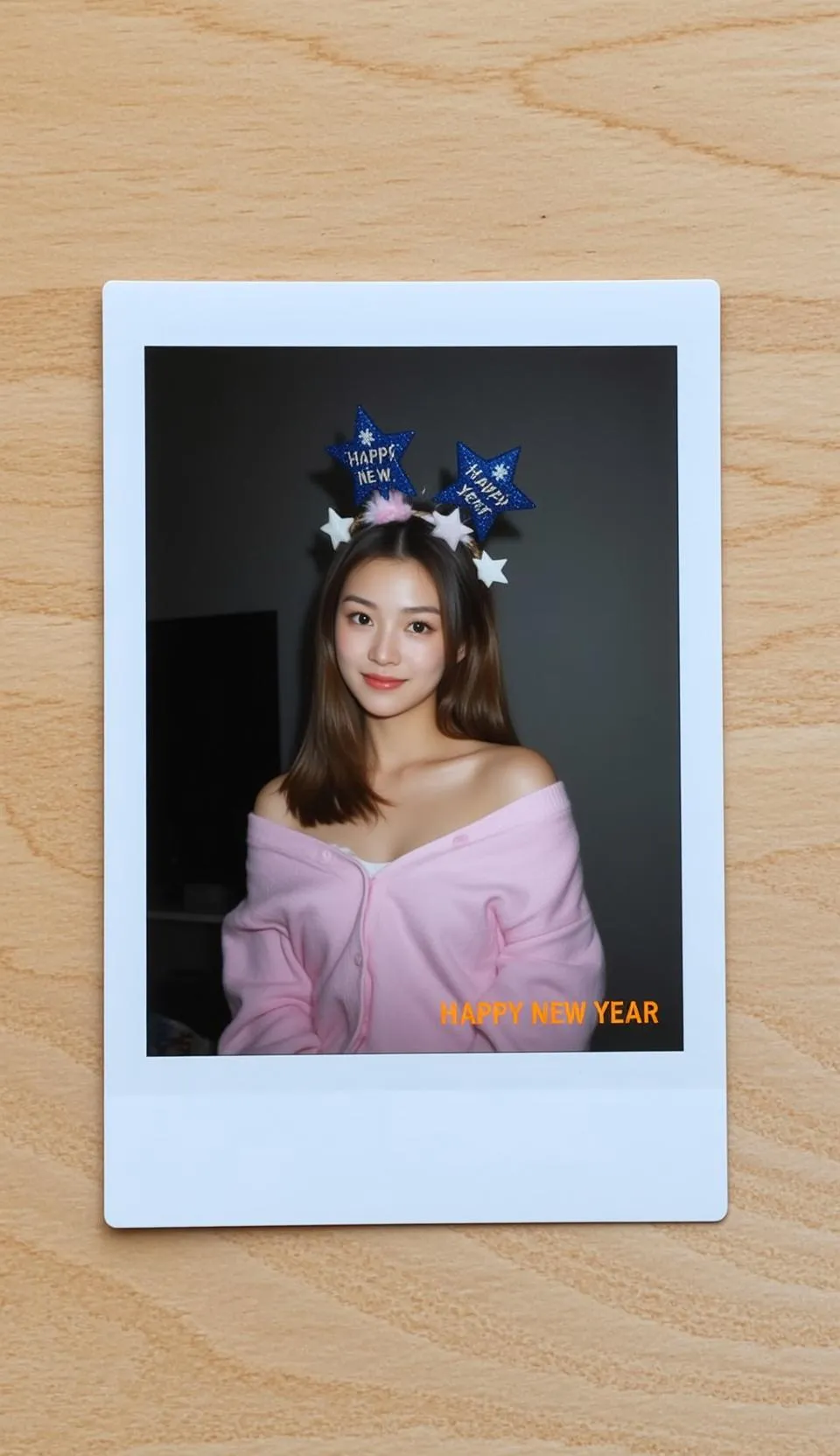 Pink Cardigan New Year Portrait