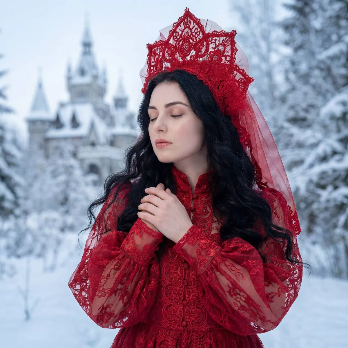 Red Lace Castle Forest