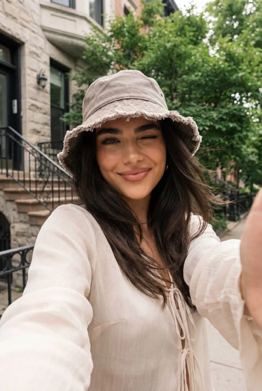 Necklace In Casual Selfie