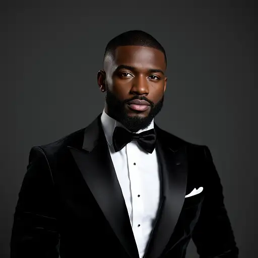 Elegant Velvet Tuxedo Portrait