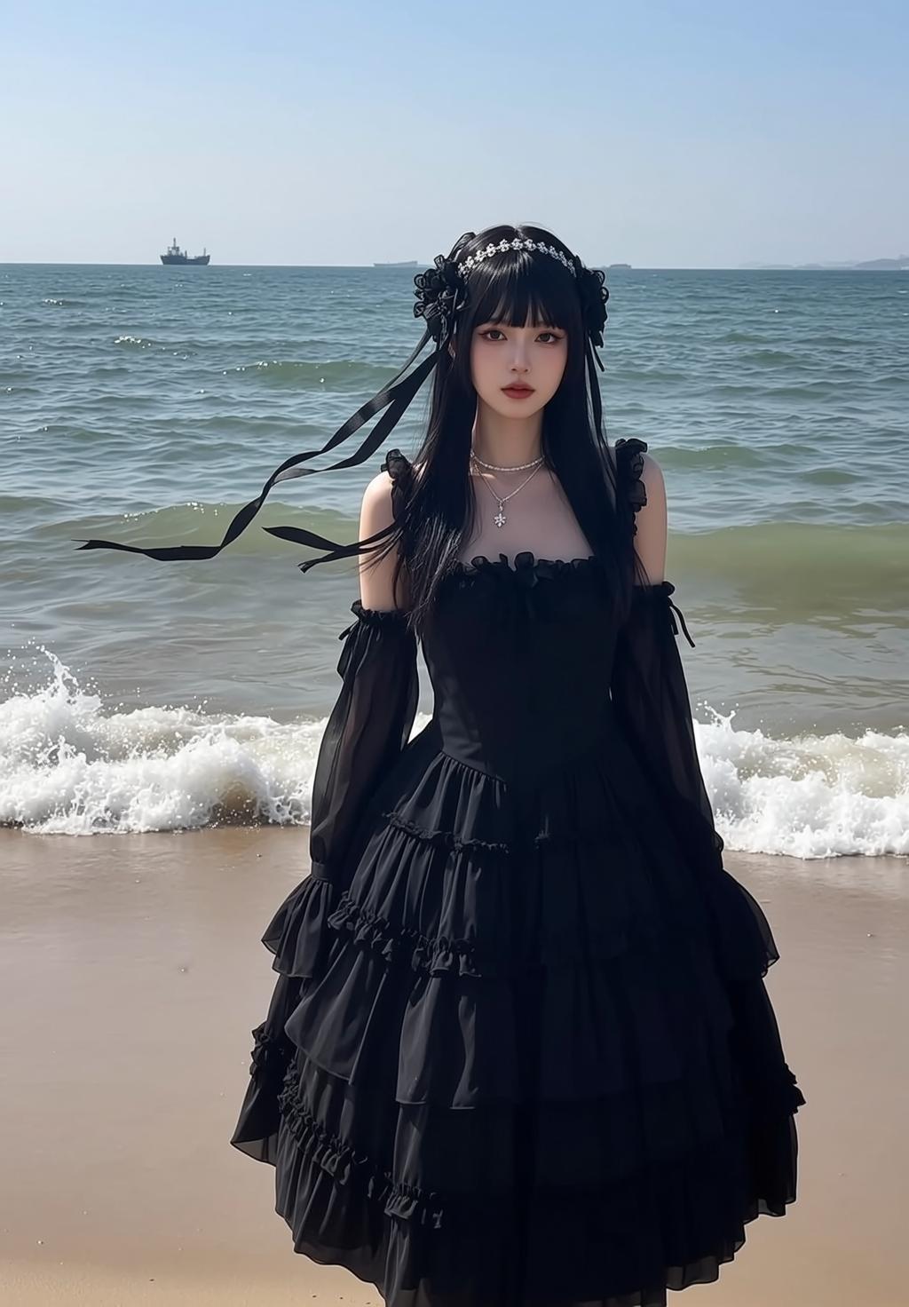 Beach Gothic Portrait