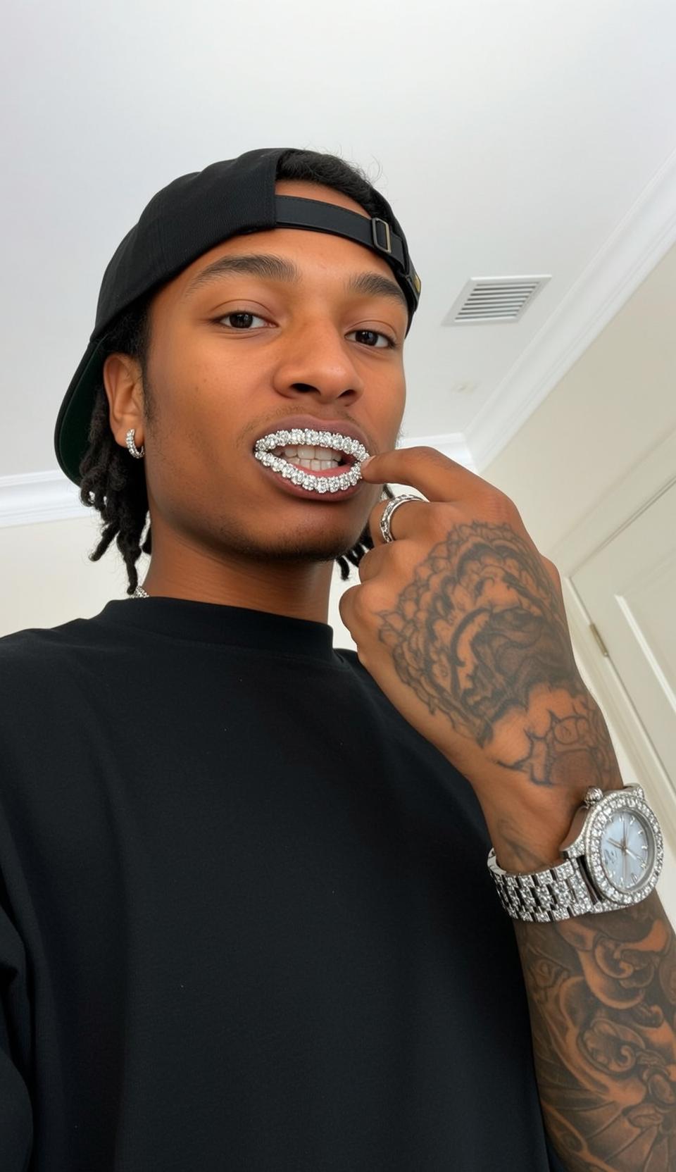 Man Diamond Grills Soft Light