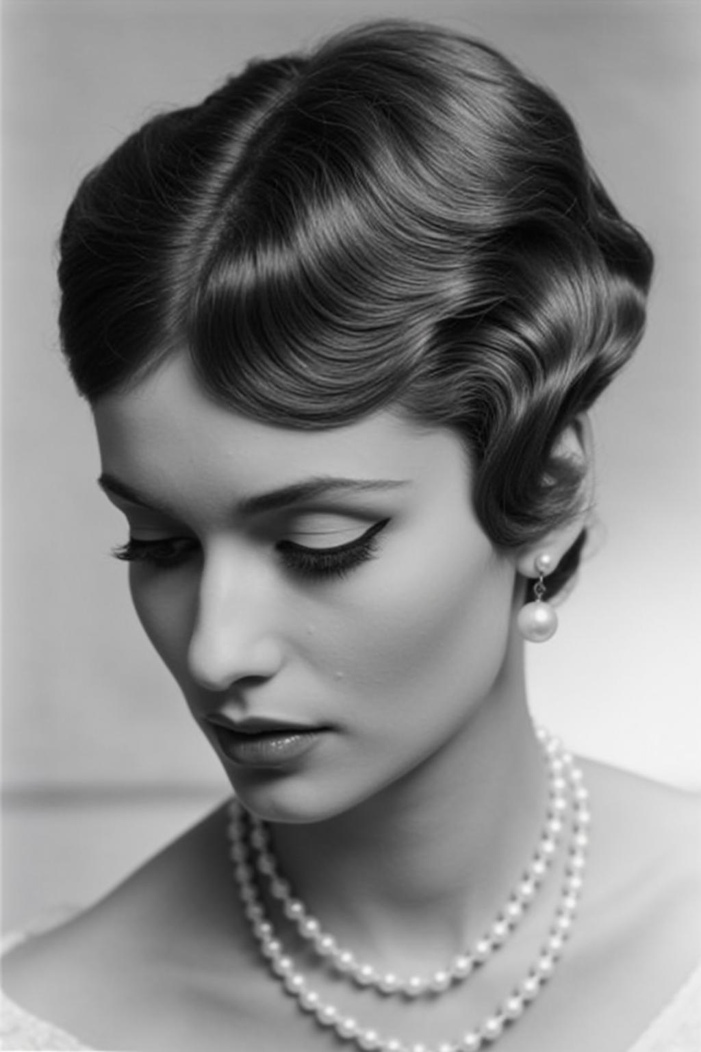 Black And White Head And Shoulders Medium Close-up Portrait Young