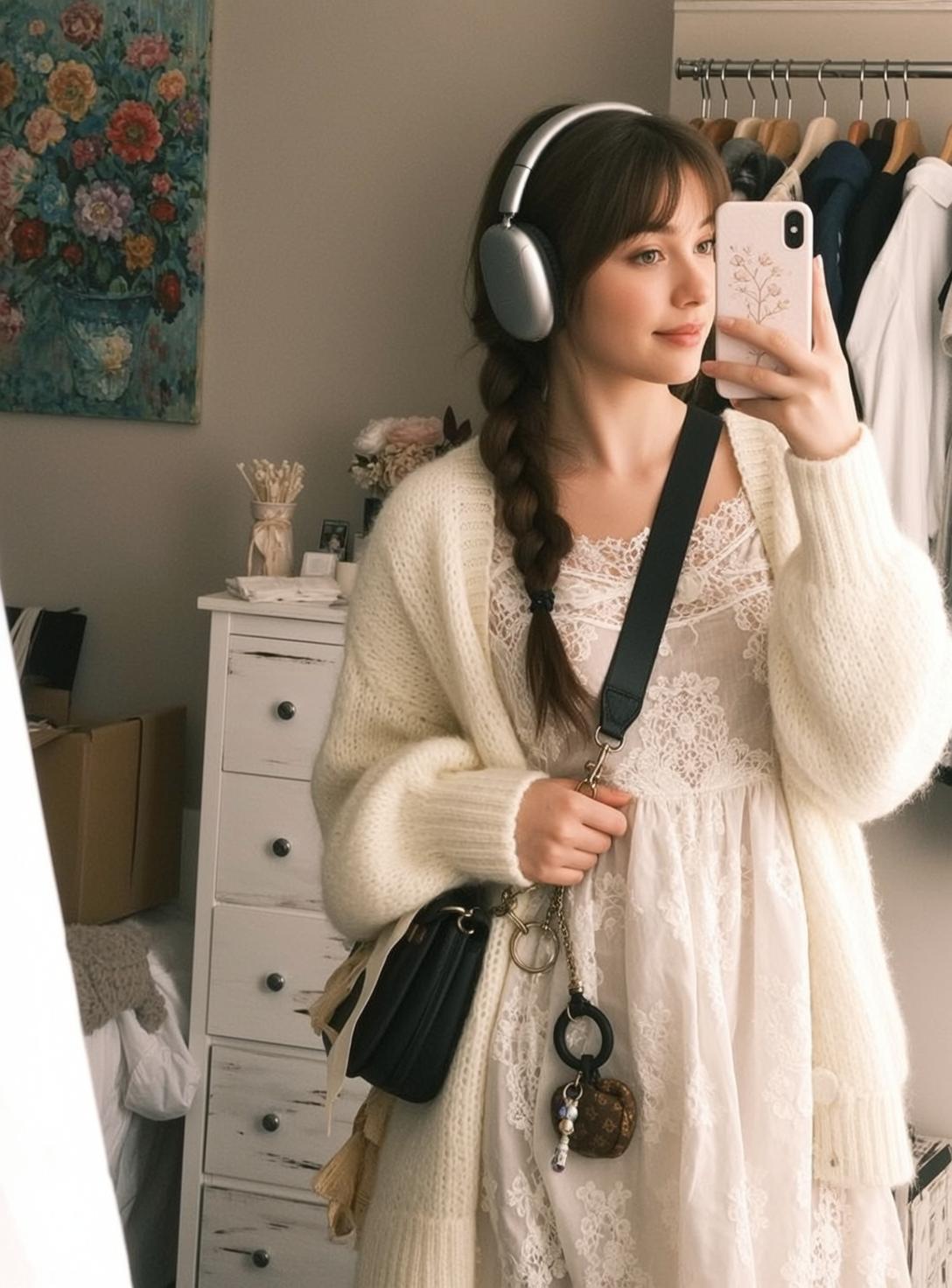 Acubi Young Brown Braided Bangs Fair White