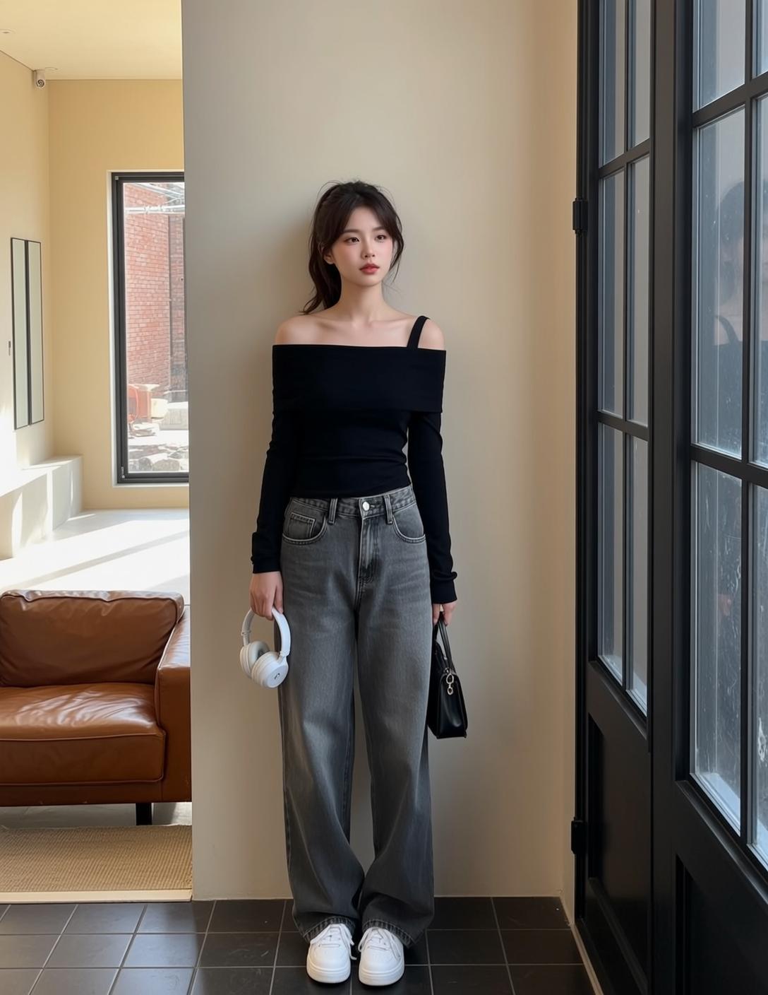 Headphones By Window Pose