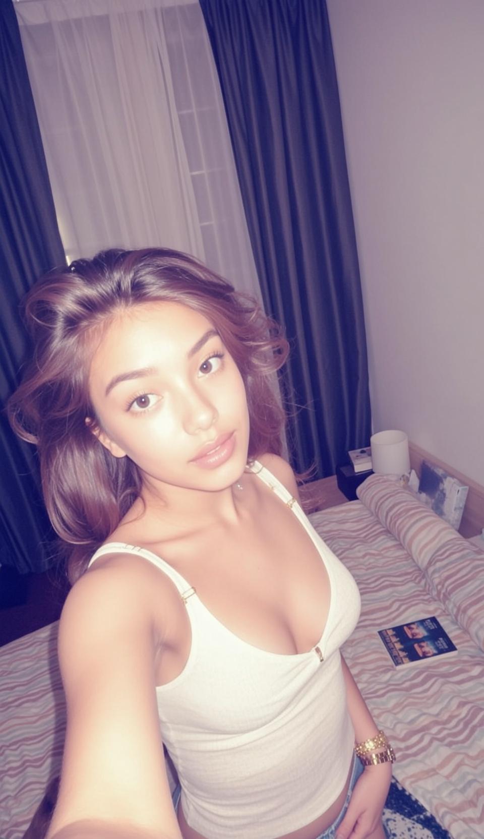 Explore Captured Selfie Angled Slightly Her Right