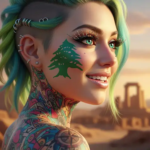 Hyperrealism Extreme Close-up Portrait Beautiful Stunning Unique Female Character She