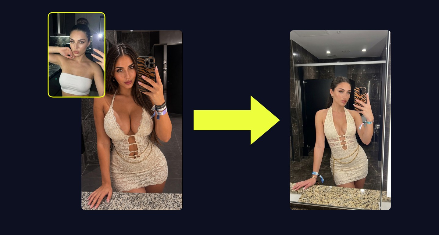 Lily remix walkthrough for Floral Lace Dress Mirror Selfie Upscale Restroom