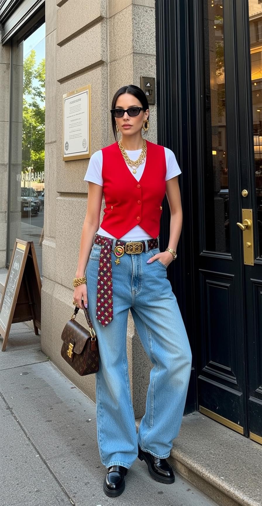 Red And White White T Shirt