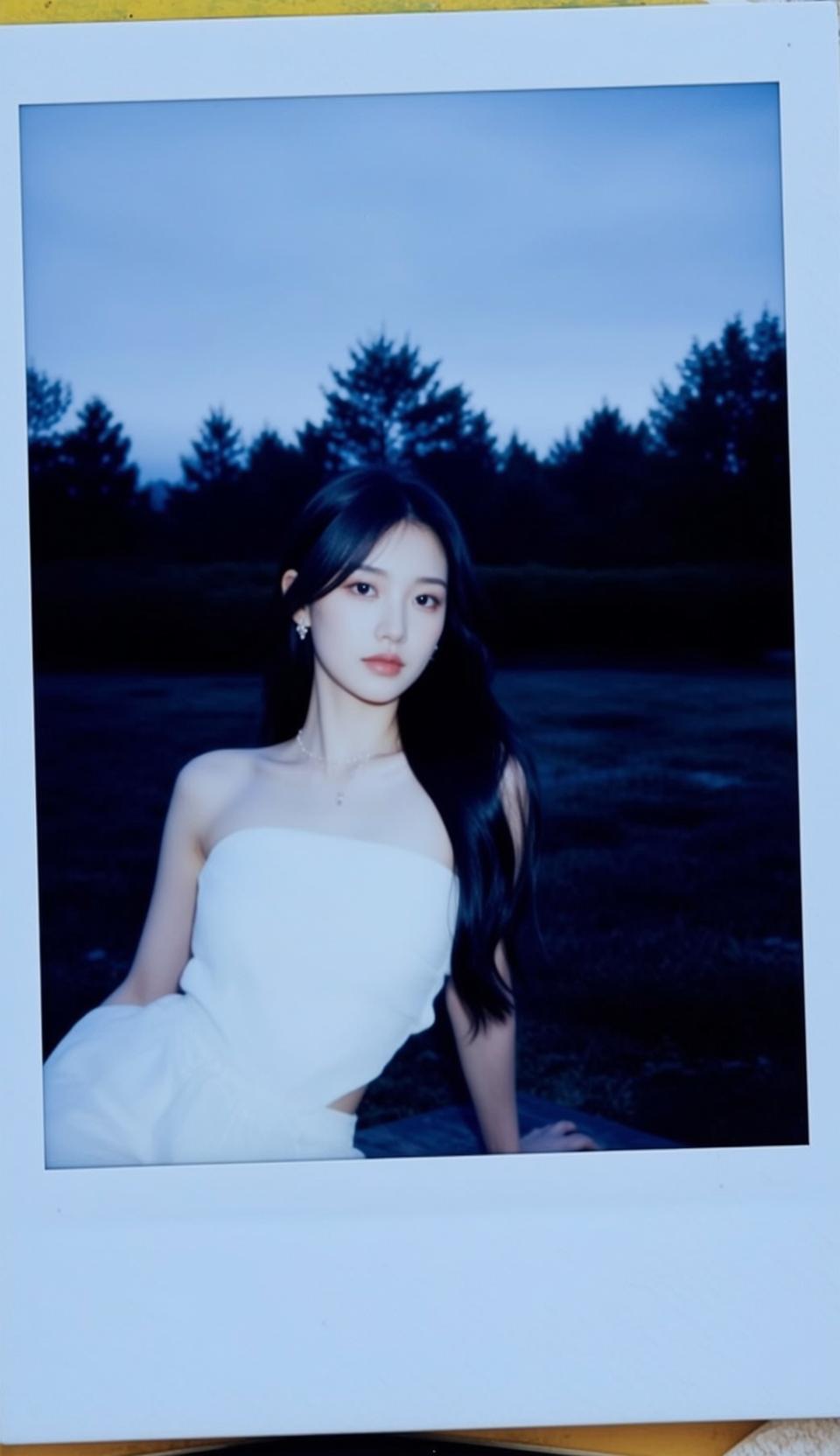 White Strapless Dusk Field