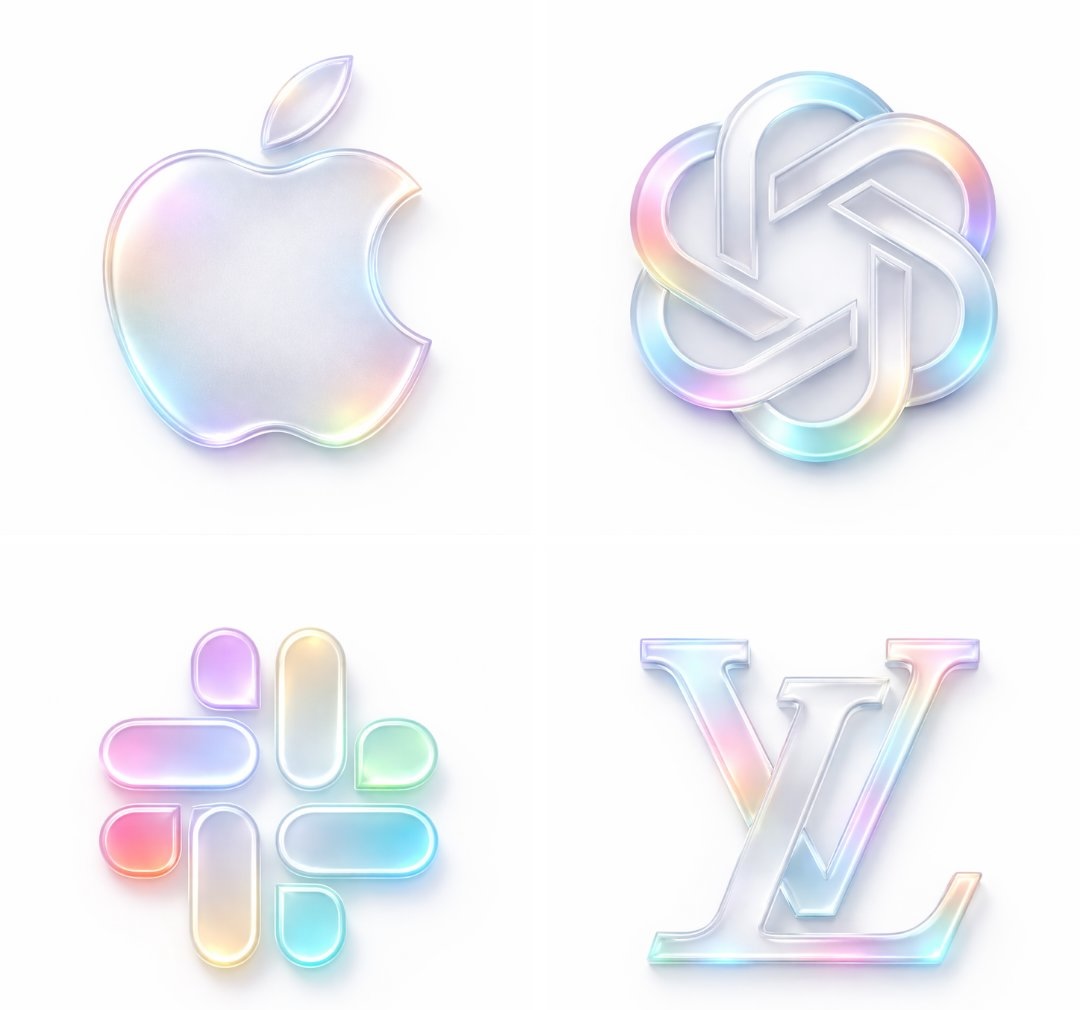 Frosted glass Logos