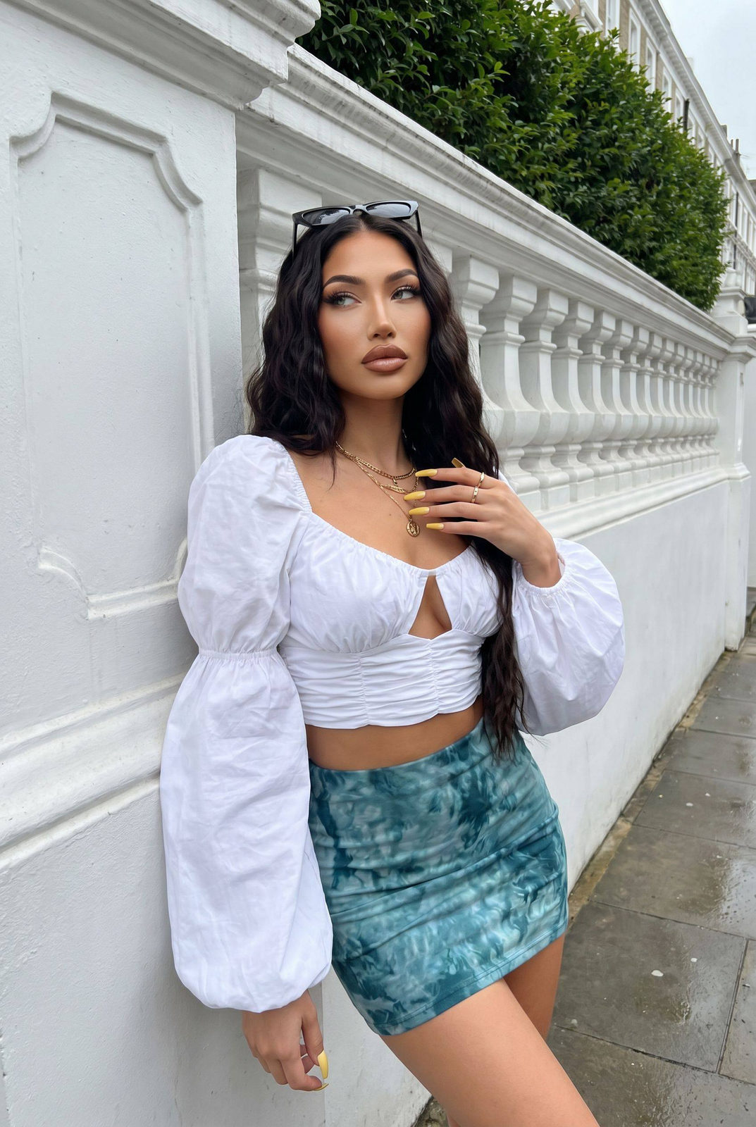 Large Ornate White Painted