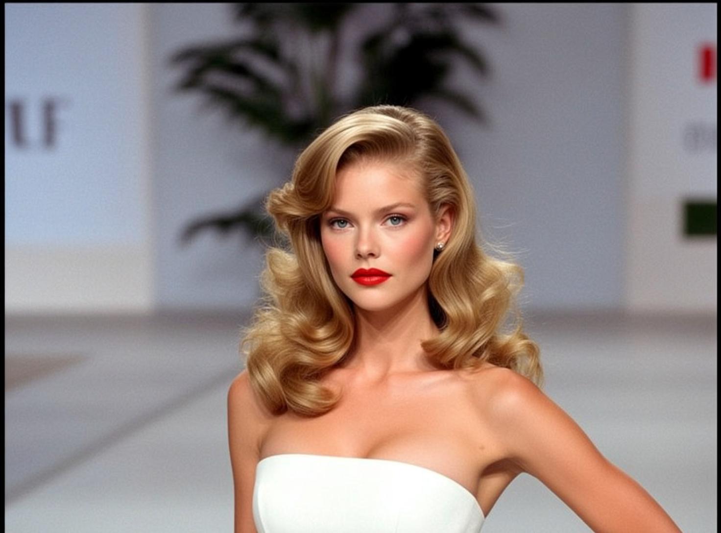 Hair Salon Young Blonde Wavy Styled Fair