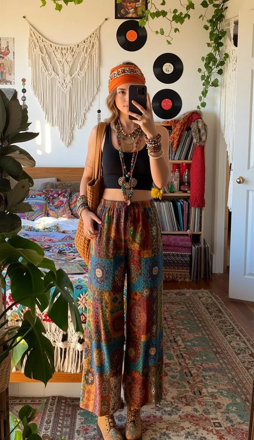 Necklace And Bracelets In Bedroom Portrait