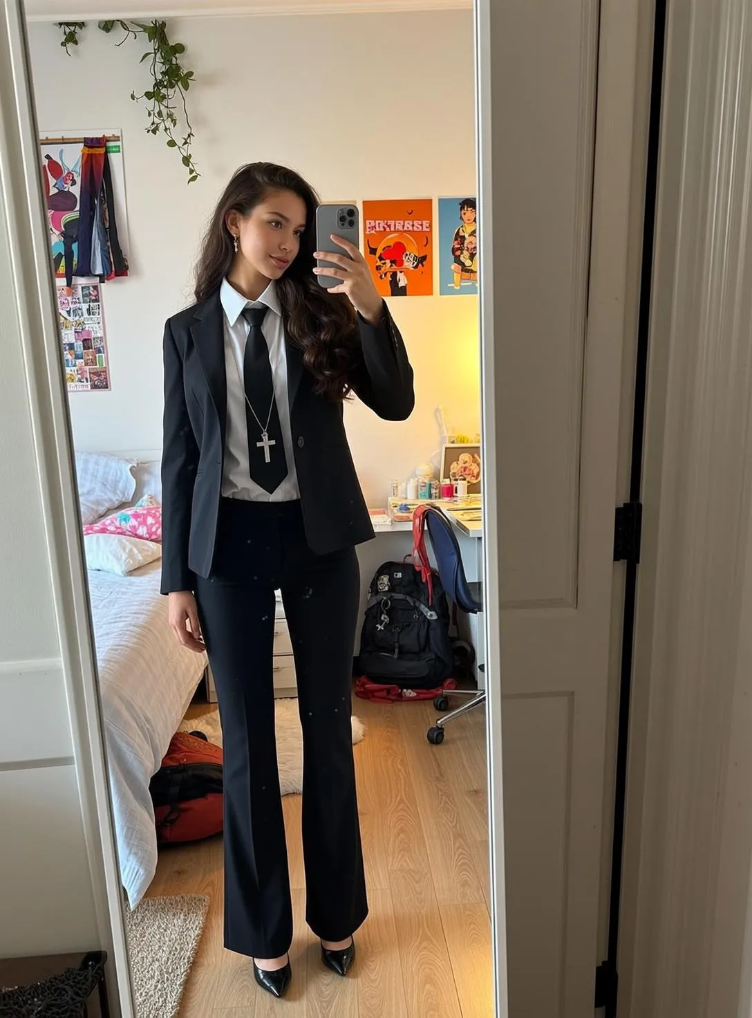 Necklace In A Mirror Selfie