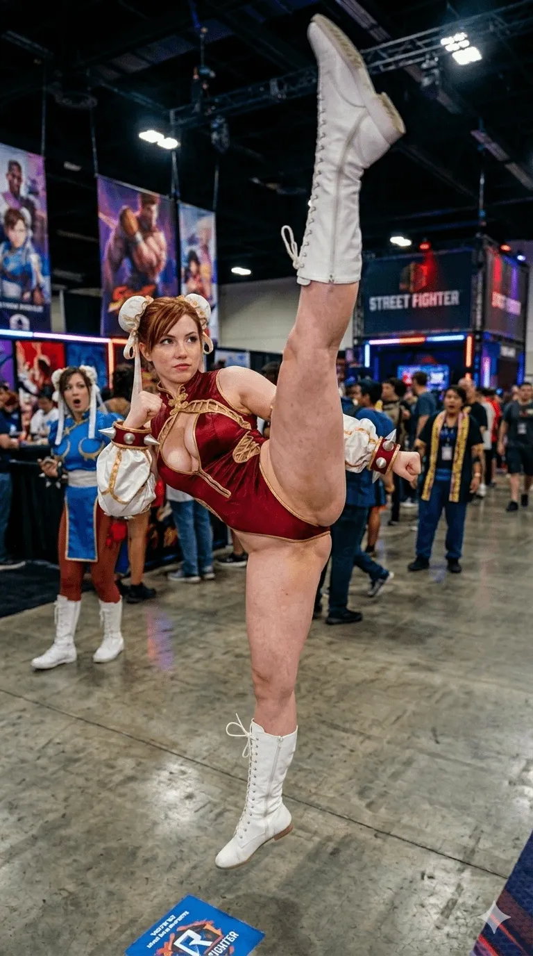 Realistic Qipao Cosplay Convention Portrait